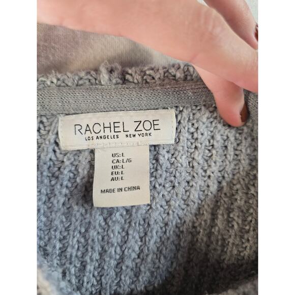 Rachel Zoe Gray Women's Hooded Sweater Size L - Picture 3 of 9